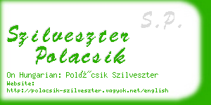 szilveszter polacsik business card